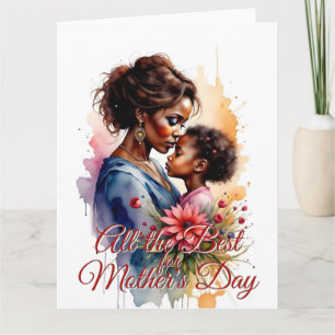 Mother’s Day African Watercolor Love Art Card