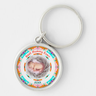 Mother’s Day Best Mummy Ever Baby Girl Photo Gift  Keychain