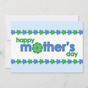 Mother’s Day Blue Spring Flowers Invitation