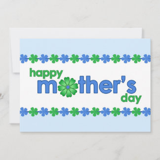 Mother’s Day Blue Spring Flowers Invitation
