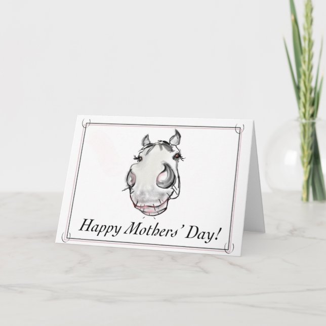 Mother’s Day card for horse loving mom. (Front)