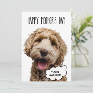 Mother’s Day Card, Funny Dog Mothers Day dog mom Holiday Card