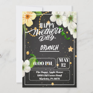 Mother’s Day Card with Gift and Flowers