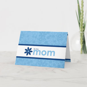 Mother’s Day Cheerful Blue Floral Greeting Card