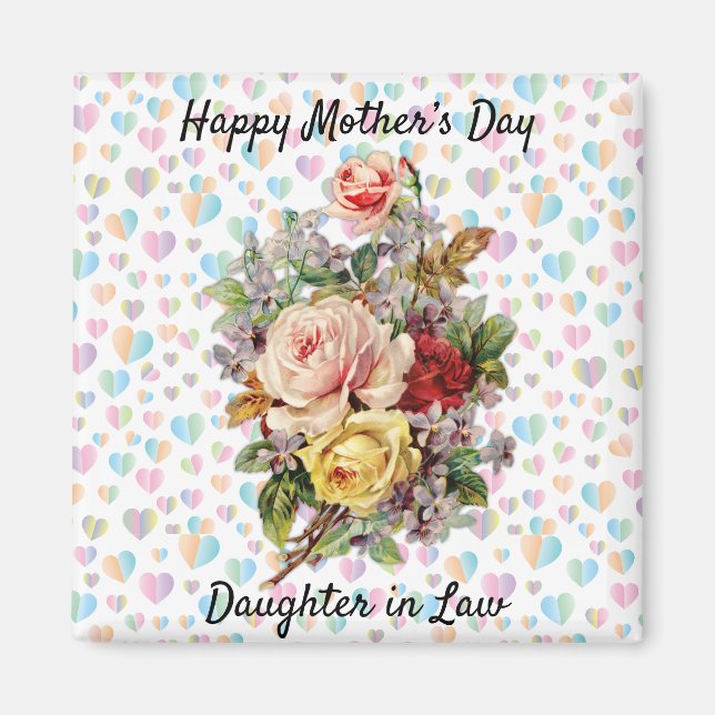 Mother’s Day Design Floral Elegant Magnet (Front)