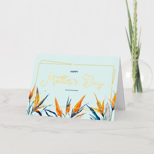  Mother`s Day Foil Folded Greeting Card (Front)