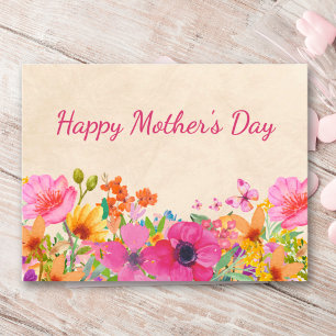 Mother’s Day for Mom Colourful Floral Garden Holiday Postcard