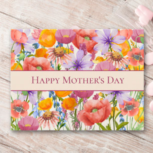 Mother’s Day for Mom Modern Vibrant Floral Holiday Postcard