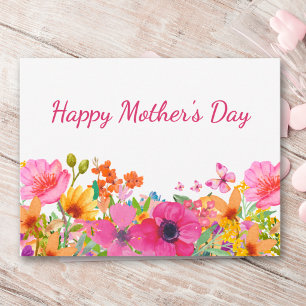 Mother’s Day for Mom Pink Floral Garden Holiday Postcard