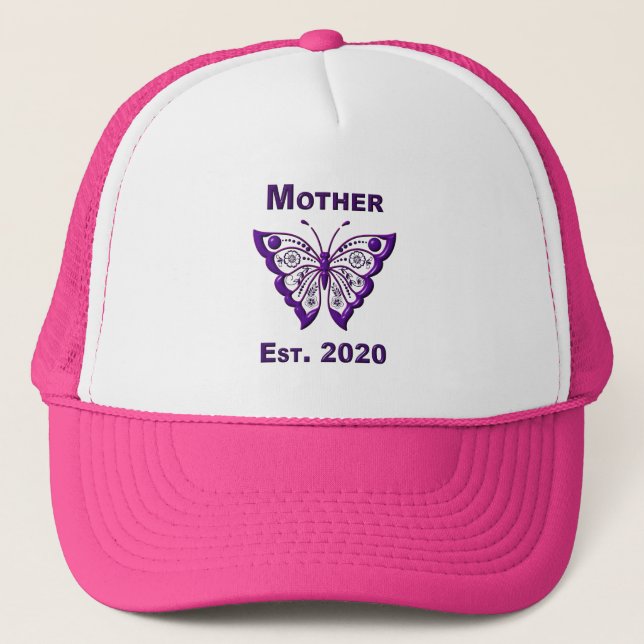 Mother’s Day for Mother “Est 2020” Trucker Hat (Front)