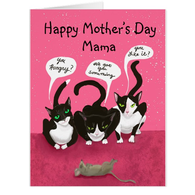 Mother’s Day from the Cats personalize funny Card (Front)
