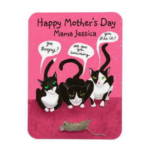 Mother’s Day Funny From The Cats Personalized Magnet