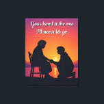 Mother’s Day Gift Mom Love Quote Canvas Print<br><div class="desc">Heartfelt Mother’s Day canvas print featuring a touching love quote and a powerful silhouette of a mother and child holding hands at sunset. Designed to create an emotional connection and drive gifting, this artwork is a perfect Mother’s Day gift from son or daughter. Ideal wall decor for living room or...</div>