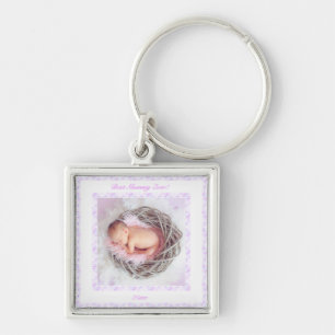 Mother’s Day Lilac Pink Best Mummy Ever Photo Gift Keychain