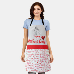 Mother’s Day Line Art Pillow – Mom & Child Love Apron