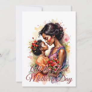 Mother’s Day Love Art in Watercolor Style