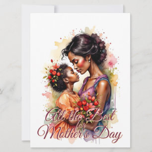Mother’s Day Love Art in Watercolor Style