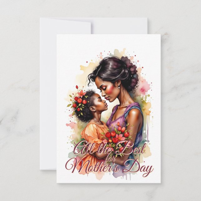 Mother’s Day Love Art in Watercolor Style (Front)