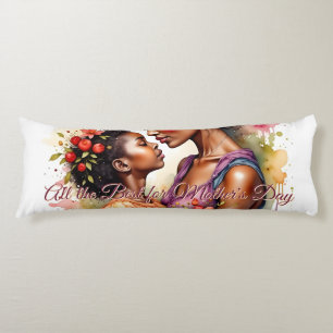 Mother’s Day Love Art in Watercolor Style Body Pillow
