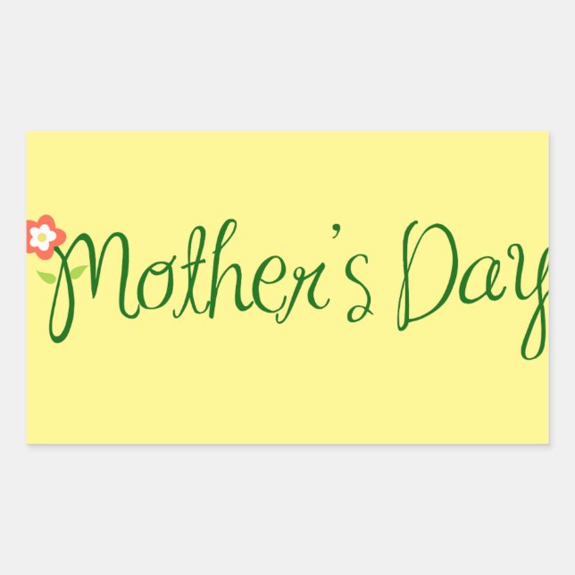 mother-s-day-mom-flower-font-love sticker (Front)