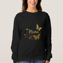 Mother’s Day Mom Gift T-Shirt Gold Butterfly Mama