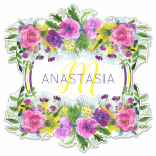 Mother’s Day Mothering Sunday Watercolor Monogram