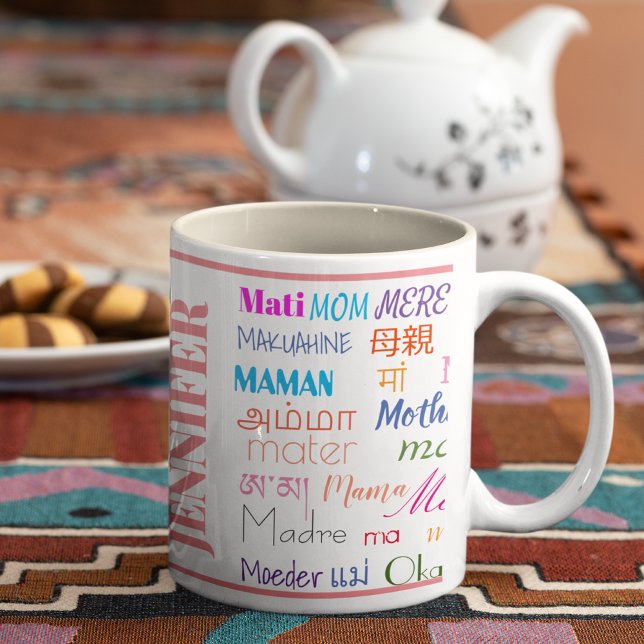 Mother’s Day Multilingual Mug Colourful Mom Coffee (Creator Uploaded)