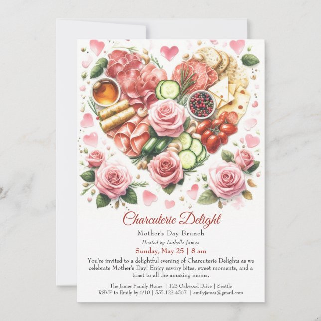 Mother’s Day party - Charcuterie Delight Invitation (Front)