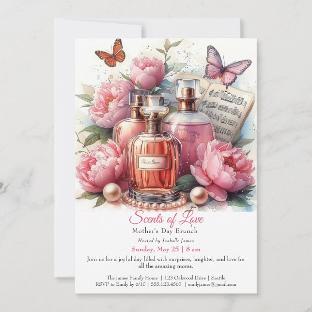 Mother’s Day party - Scents of Love Invitation (Front)