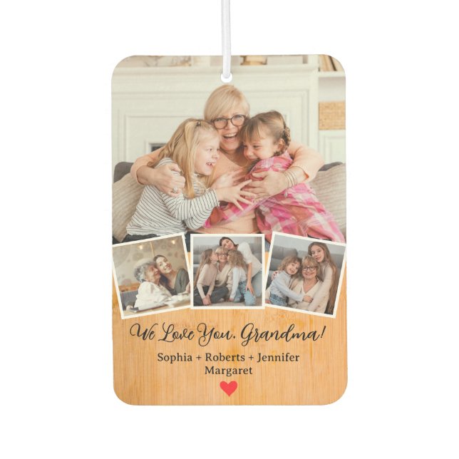 Mother’s Day Personalized Photo Keepsake Grandma Air Freshener (Front)