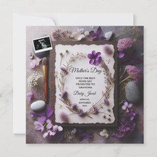  Mother’s Day Pregnancy Announcement Purple Theme