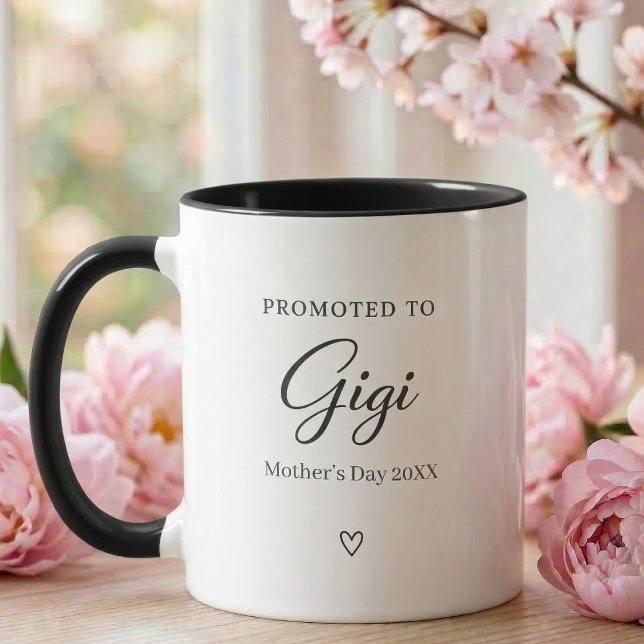 Mother’s Day Pregnancy Reveal Gift for Gigi Mug (Mother's day Promotes to Gigi  Mug  )