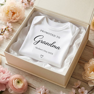 Mother’s Day Pregnancy Reveal Gift for Grandma Baby Bodysuit