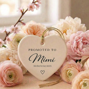 Mother’s Day Pregnancy Reveal Gift for Mimi Ceramic Ornament
