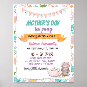 Mother’s Day Tea flyer poster template