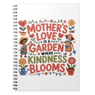 Mother’s Love Is A Garden Where Kindness Blooms Notebook