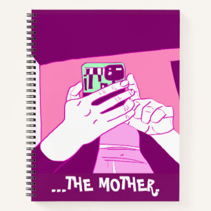 Mother’s Mobile Hands Magenta Mint White  Notebook