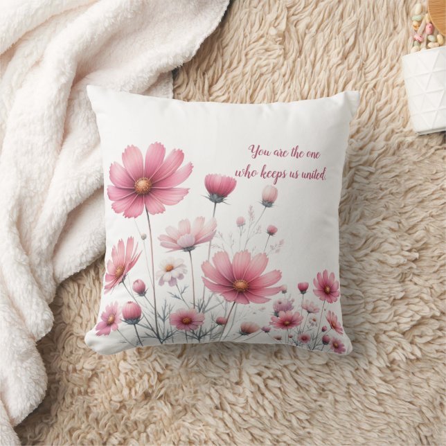 Mother’s Unity Blossom Mother's Day Throw Pillow (Blanket)