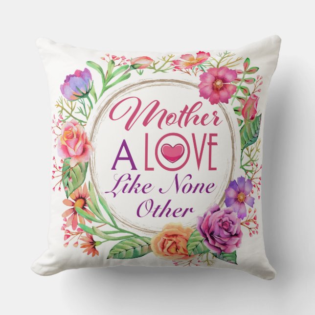 Mother - See Back Throw Pillow (Front)