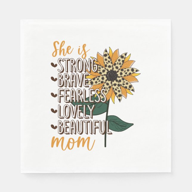 Mother She Is Strong Napkin (Front)