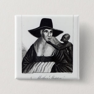 Mother Shipton, engraved by John Scott, 1804 2 Inch Square Button