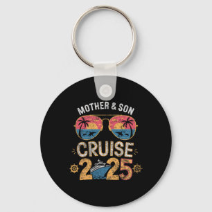 Mother Son Cruise 2025 Vacation Matching Family Tr Keychain