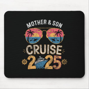 Mother Son Cruise 2025 Vacation Matching Family Tr Mouse Pad