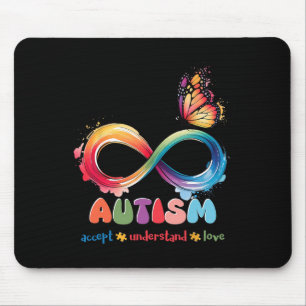 Mother Son Family Accept Autistic Kids Autism Awar Mouse Pad