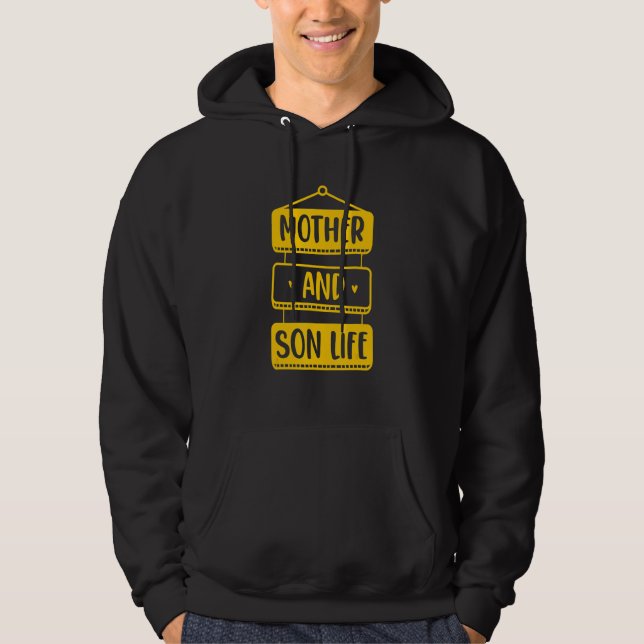 Mother Son - Mother's Day Mommy Mom Hoodie (Front)