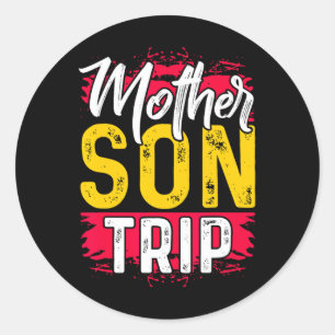 Mother Son Trip Shirt Summer Family Vacation Trip  Classic Round Sticker