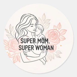 Mother Sticker Super Mom Super Woman