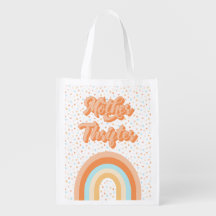 Mother Thrifter Rainbow Reusable Grocery Tote
