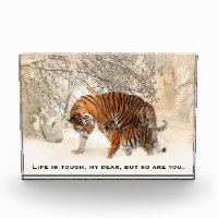 Mother Tiger and Cub Inspiring Quote