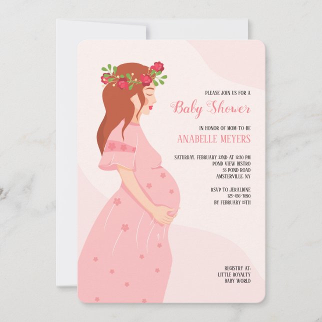 Mother to be Baby Shower Invitations (Front)